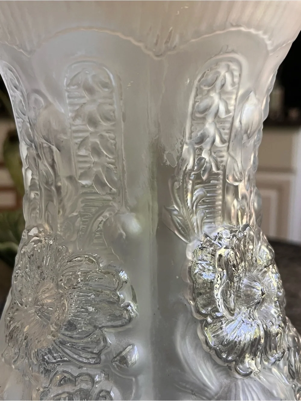 Imperial Glass Poppy Show Frosted Vase